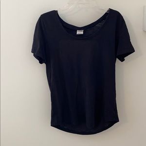 Black tee with cut out open back